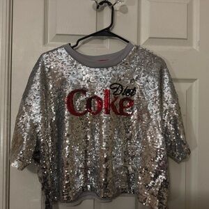 Silver Sequin Adult Cropped Tee #Forever21